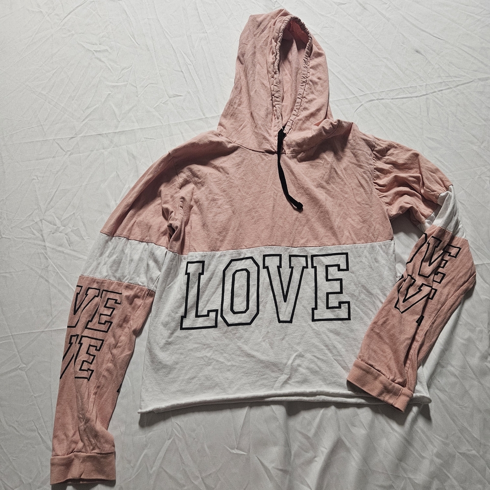 On Fire Pink and Black Cotton Hoodie